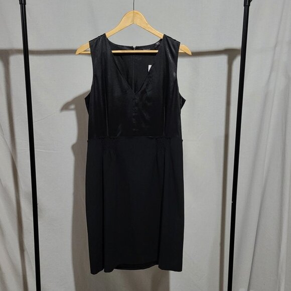 Tahari dress Jayden sleeveless satiny LBD little black dress evening formal new - Picture 5 of 16